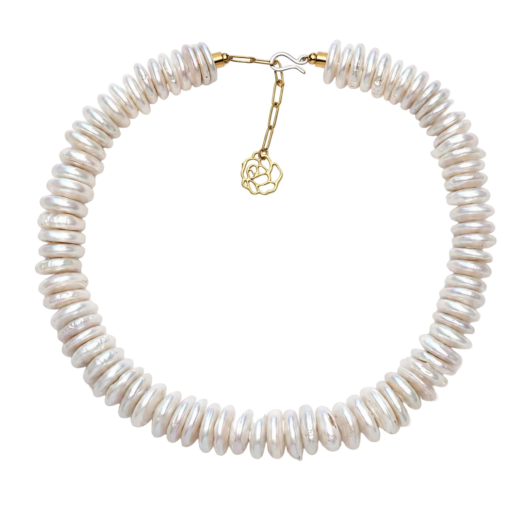 Pearl Disc Necklace