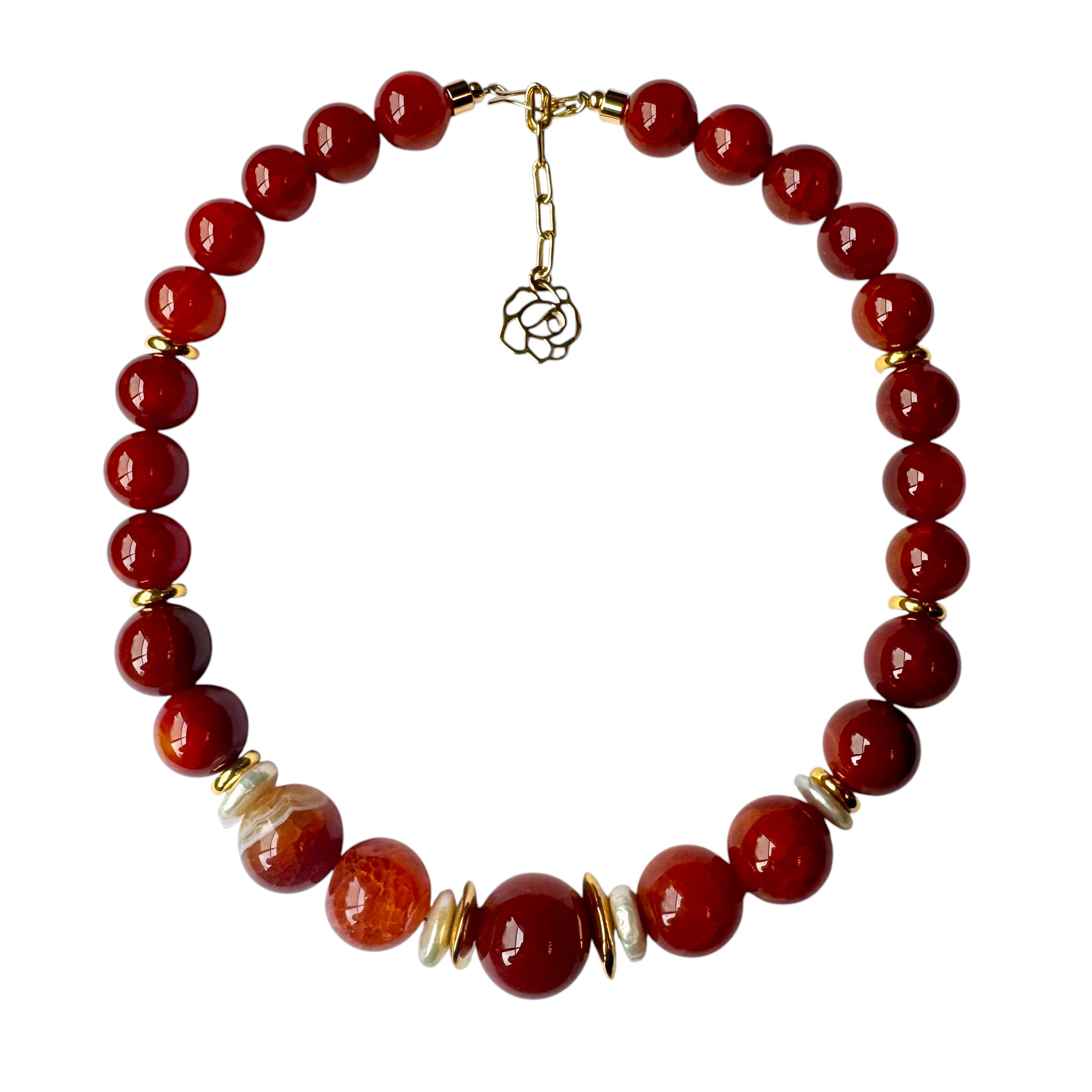 Rousillon Carnelian with Pearls