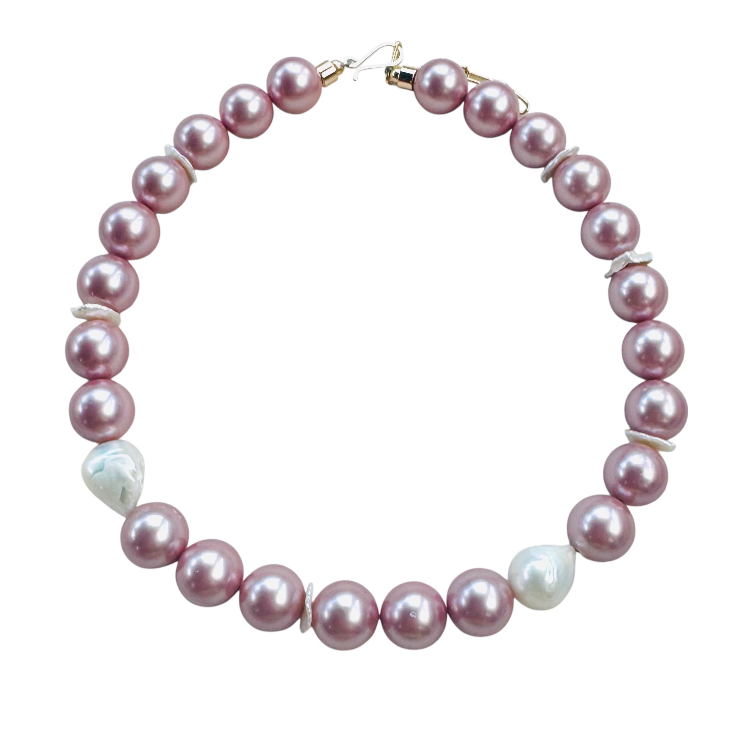 Pink Pearlesque Two Baroque pearls